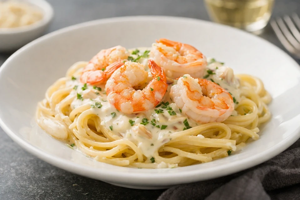 Creamy Garlic Shrimp Pasta